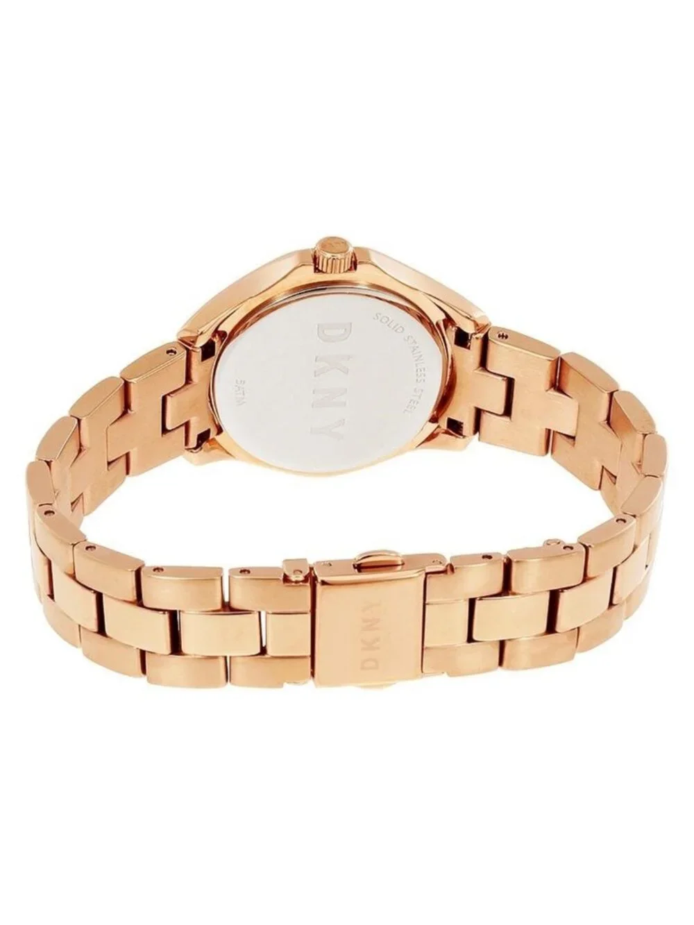 NWT DKNY Eldridge Grey Dial Rose Gold-tone Ladies Watch